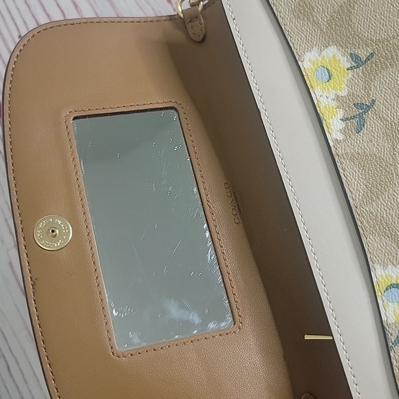 Coach Gemma Tan Floral Crossbody Bag - Picture 6 of 9